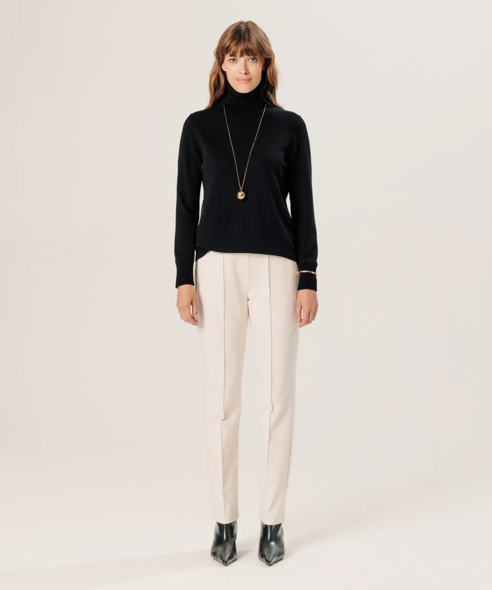 Sale Rodier Pull col roulé en cachemire noir