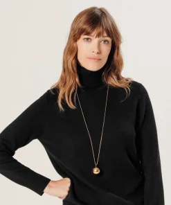 Sale Rodier Pull col roulé en cachemire noir