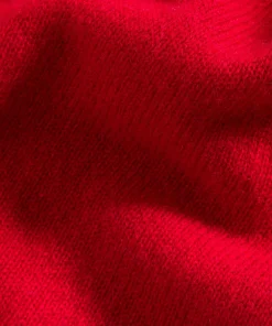 Best Rodier Pull col roulé en cachemire rouge