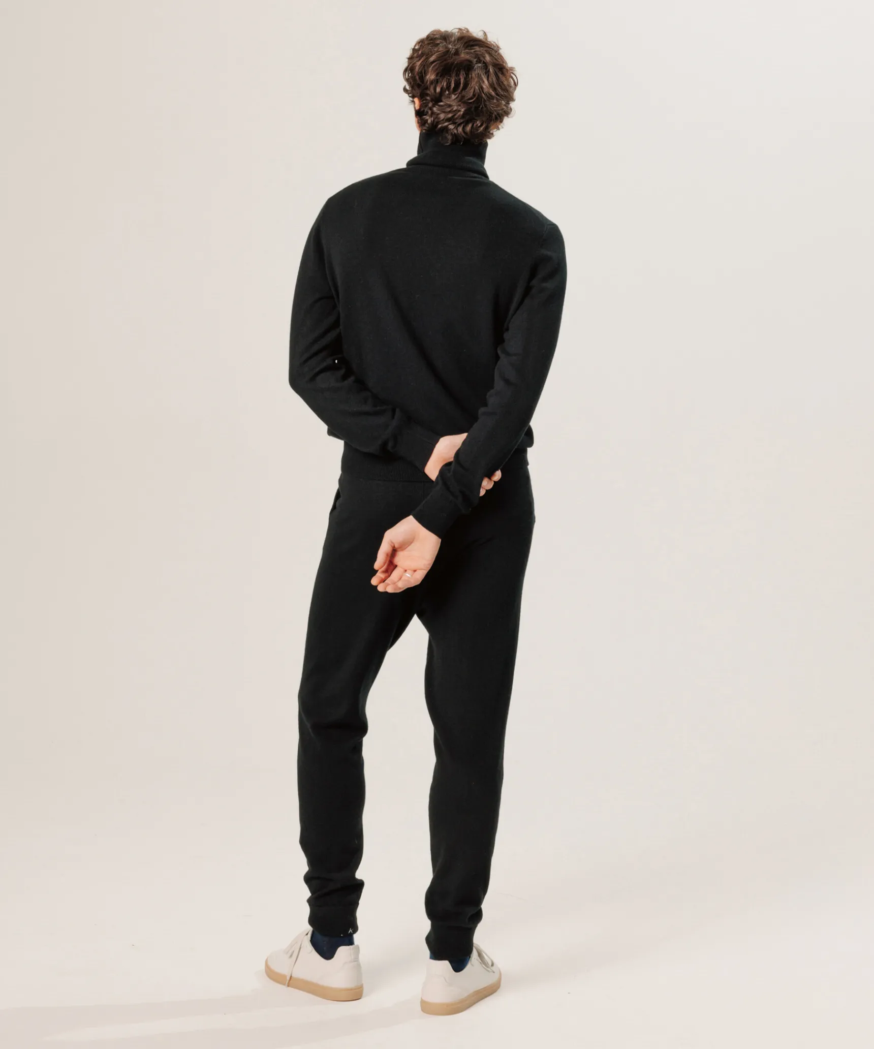 New Rodier Pull col roulé en cachemire noir