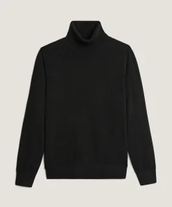 New Rodier Pull col roulé en cachemire noir