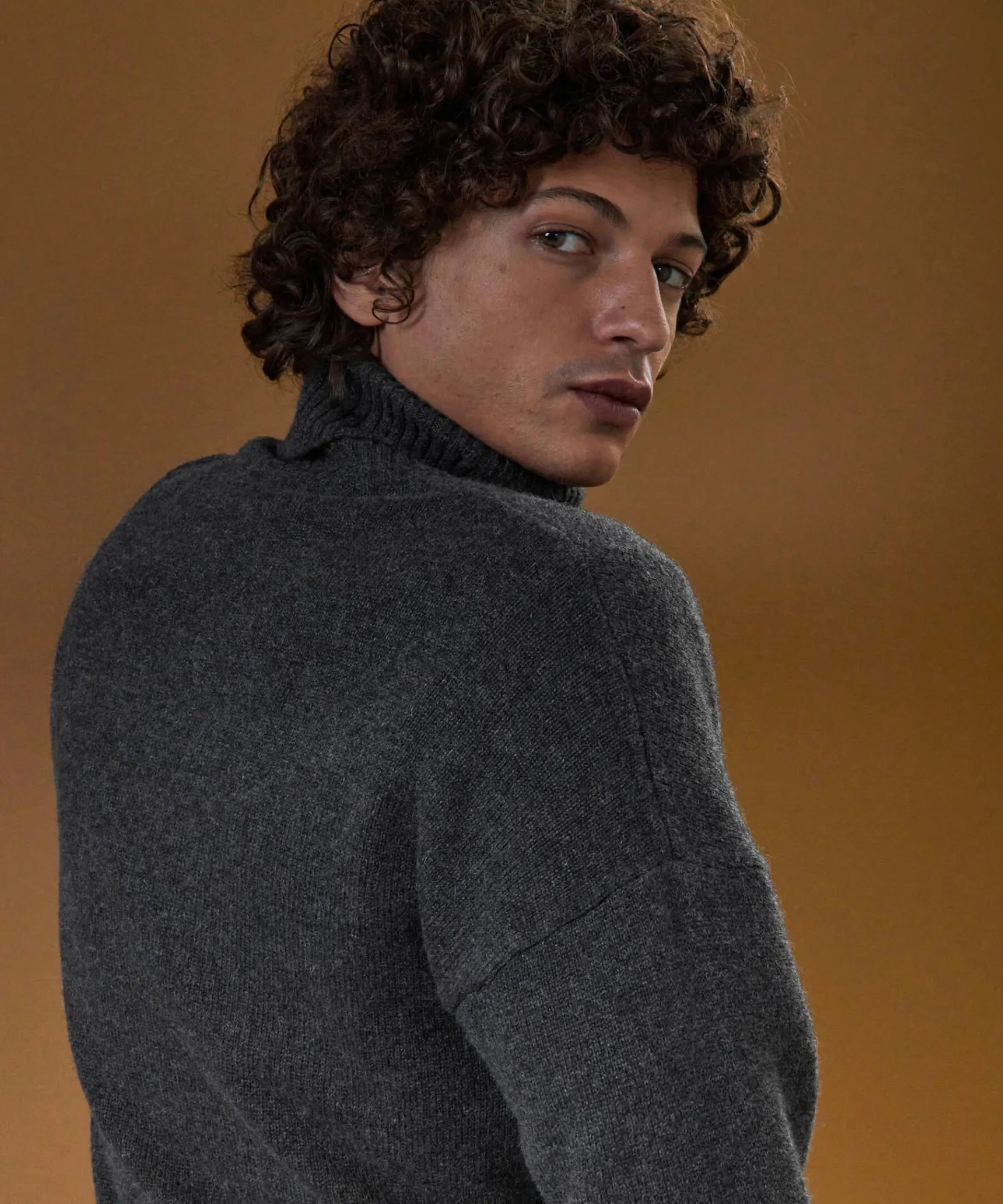 Outlet Rodier Pull col roulé en cachemire gris anthracite