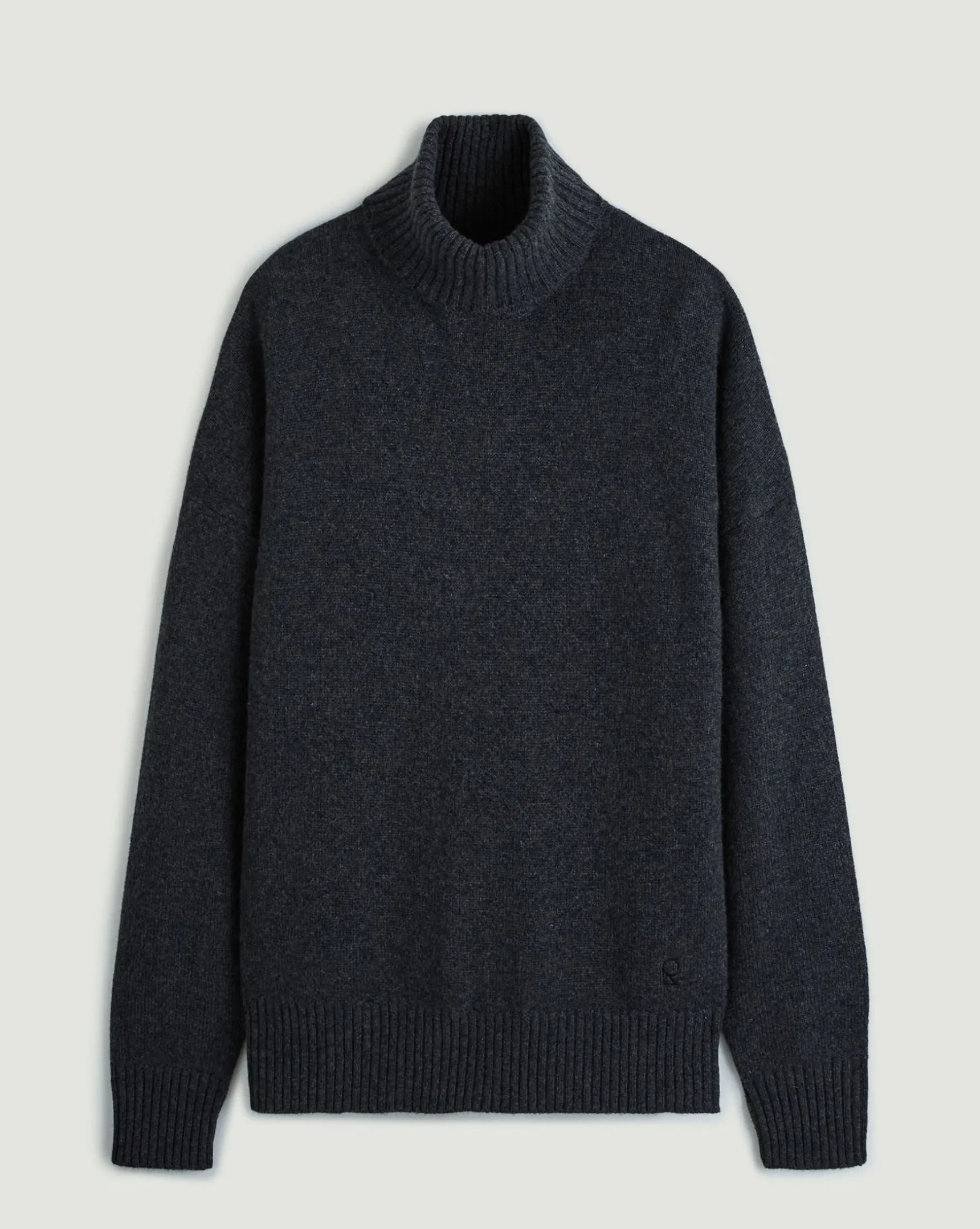 Outlet Rodier Pull col roulé en cachemire gris anthracite