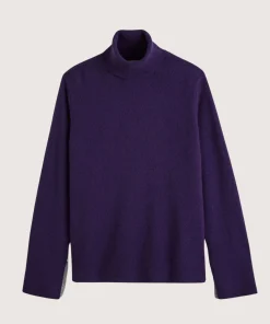 Sale Rodier Pull col roulé en cachemire violet foncé