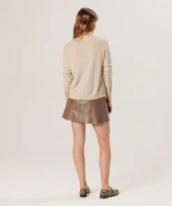 Best Rodier Pull col roulé en cachemire beige