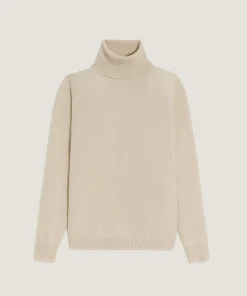 Best Rodier Pull col roulé en cachemire beige