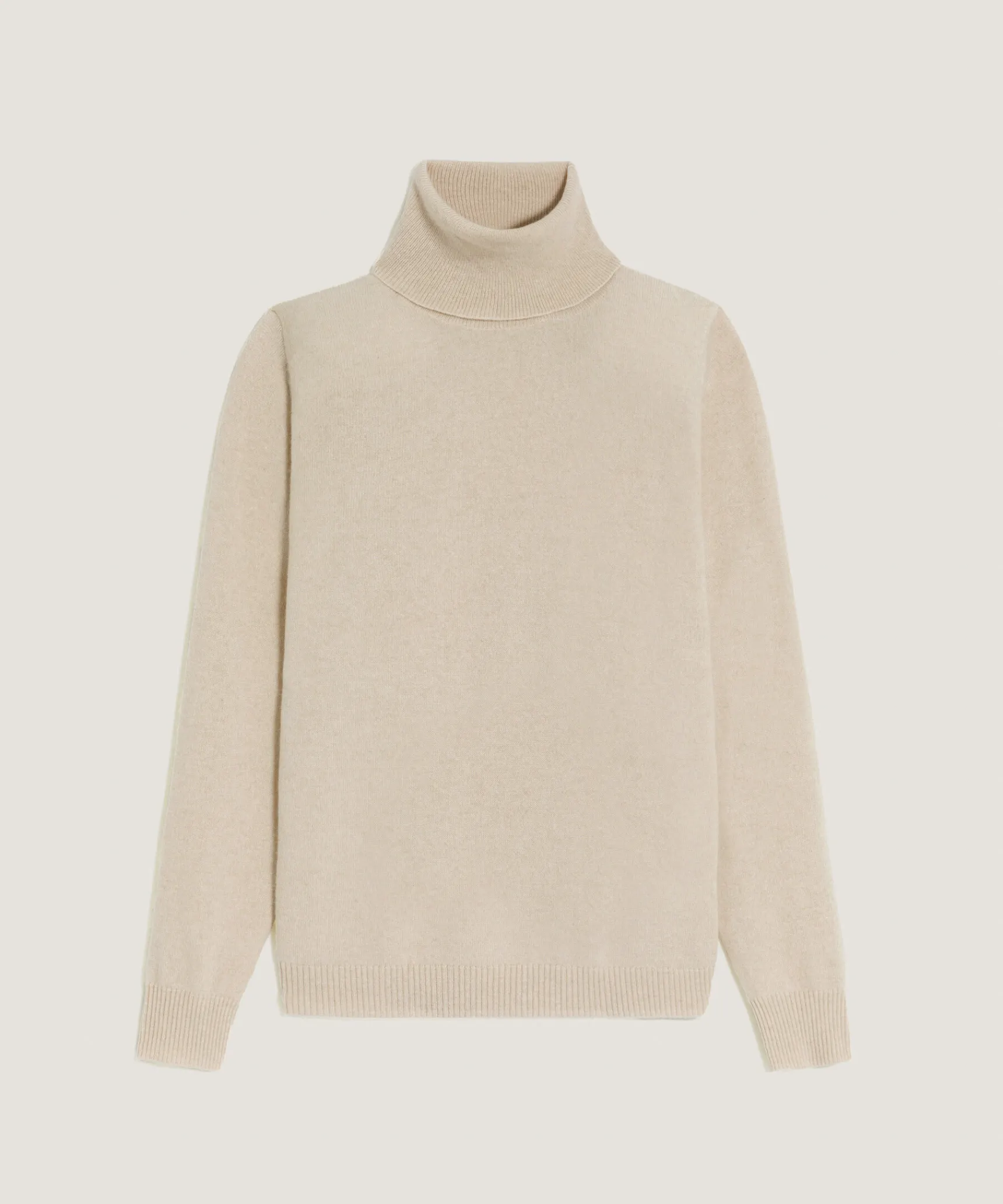 Best Rodier Pull col roulé en cachemire beige