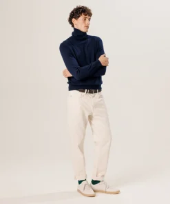 Sale Rodier Pull col roulé en cachemire bleu nuit