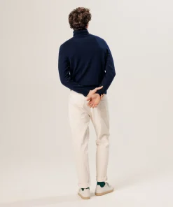 Sale Rodier Pull col roulé en cachemire bleu nuit