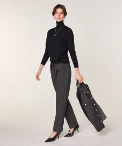 Sale Rodier Pull col roulé en laine mérinos noir
