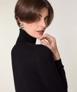 Sale Rodier Pull col roulé en laine mérinos noir