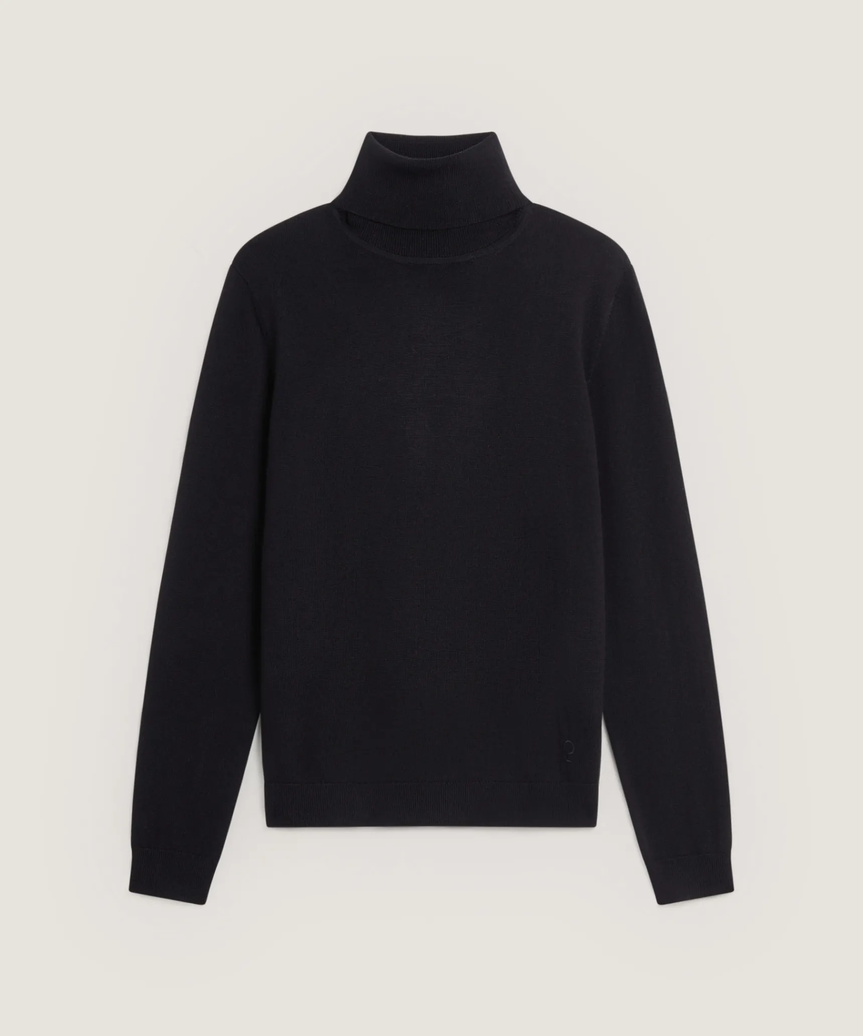 Sale Rodier Pull col roulé en laine mérinos noir