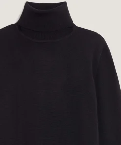 Sale Rodier Pull col roulé en laine mérinos noir