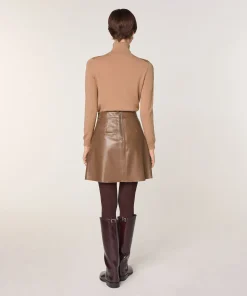 Best Rodier Pull col roulé en laine mérinos marron camel