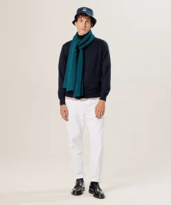 Hot Rodier Pull col roulé en laine mérinos bleu nuit