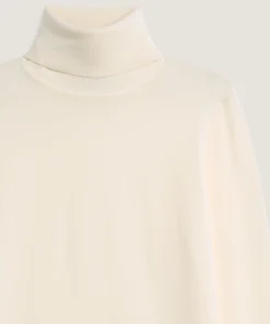 Online Rodier Pull col roulé en laine mérinos blanc écru