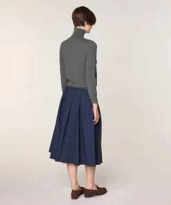 Best Rodier Pull col roulé en laine mérinos gris foncé