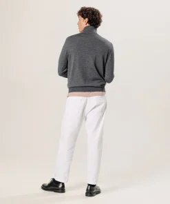 Outlet Rodier Pull col roulé en laine mérinos gris foncé
