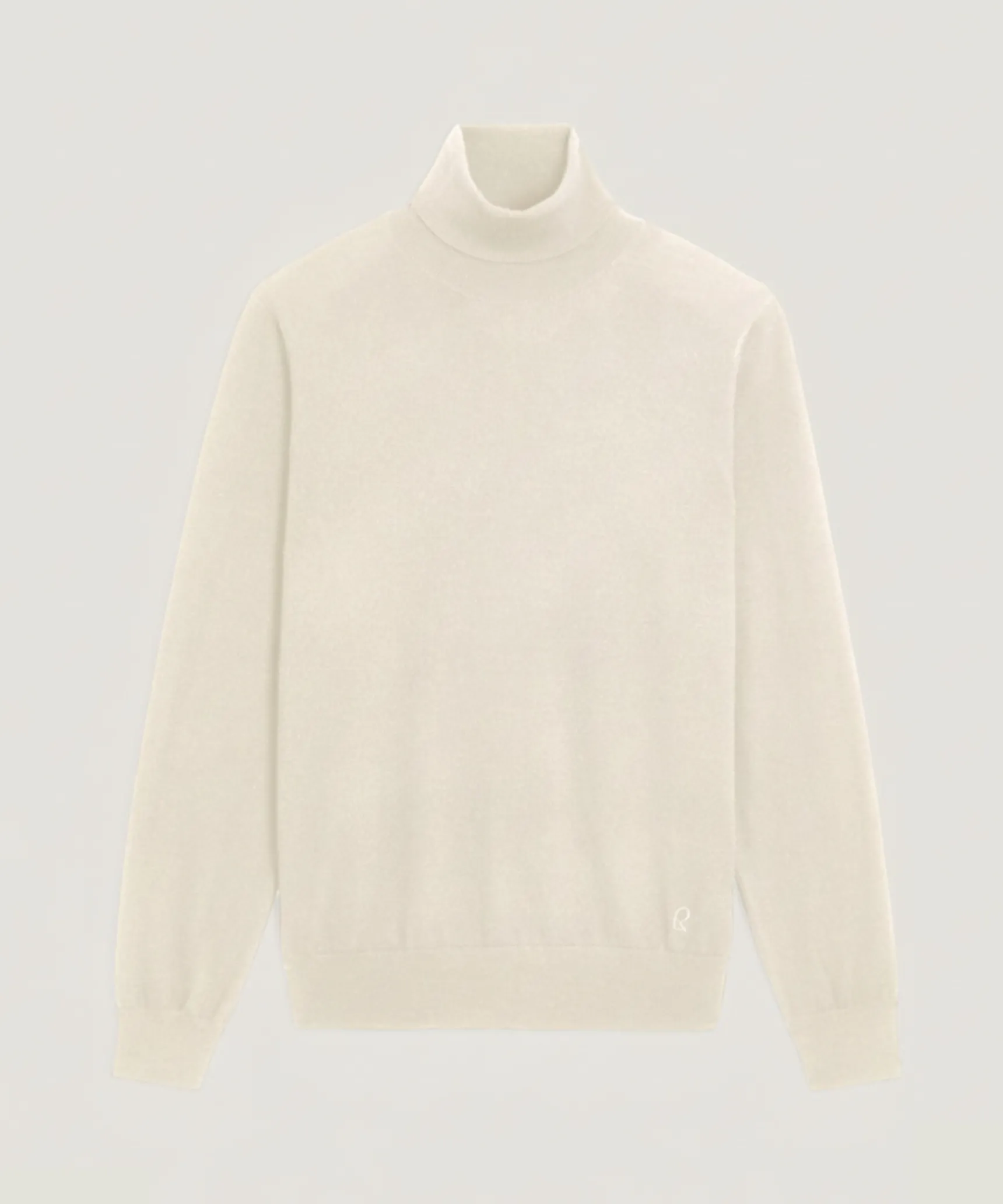 Clearance Rodier Pull col roulé en laine mérinos blanc écru