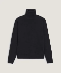 Outlet Rodier Pull col roulé en laine mérinos gris anthracite