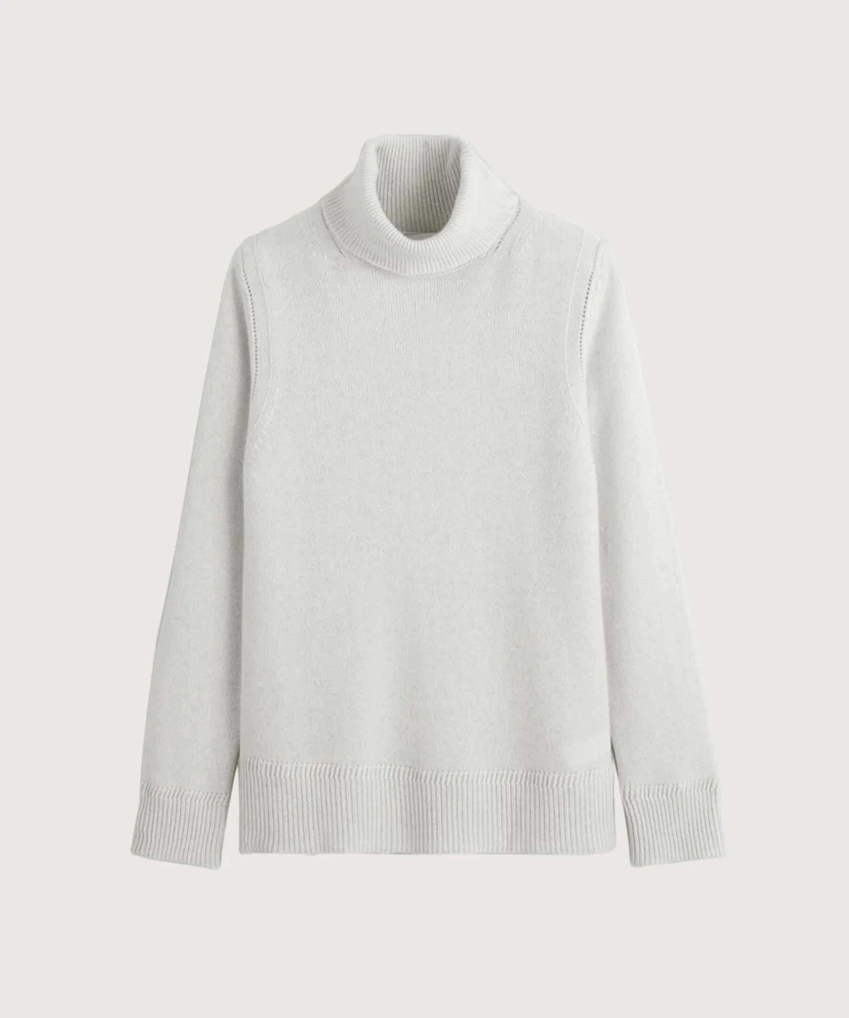 Sale Rodier Pull col roulé oversize en cachemire blanc