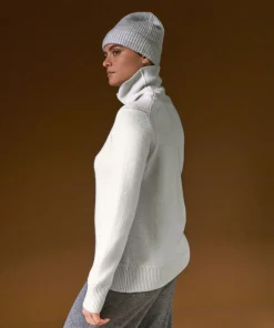 Sale Rodier Pull col roulé oversize en cachemire blanc
