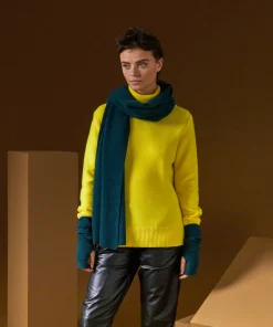Discount Rodier Pull col roulé oversize en cachemire jaune