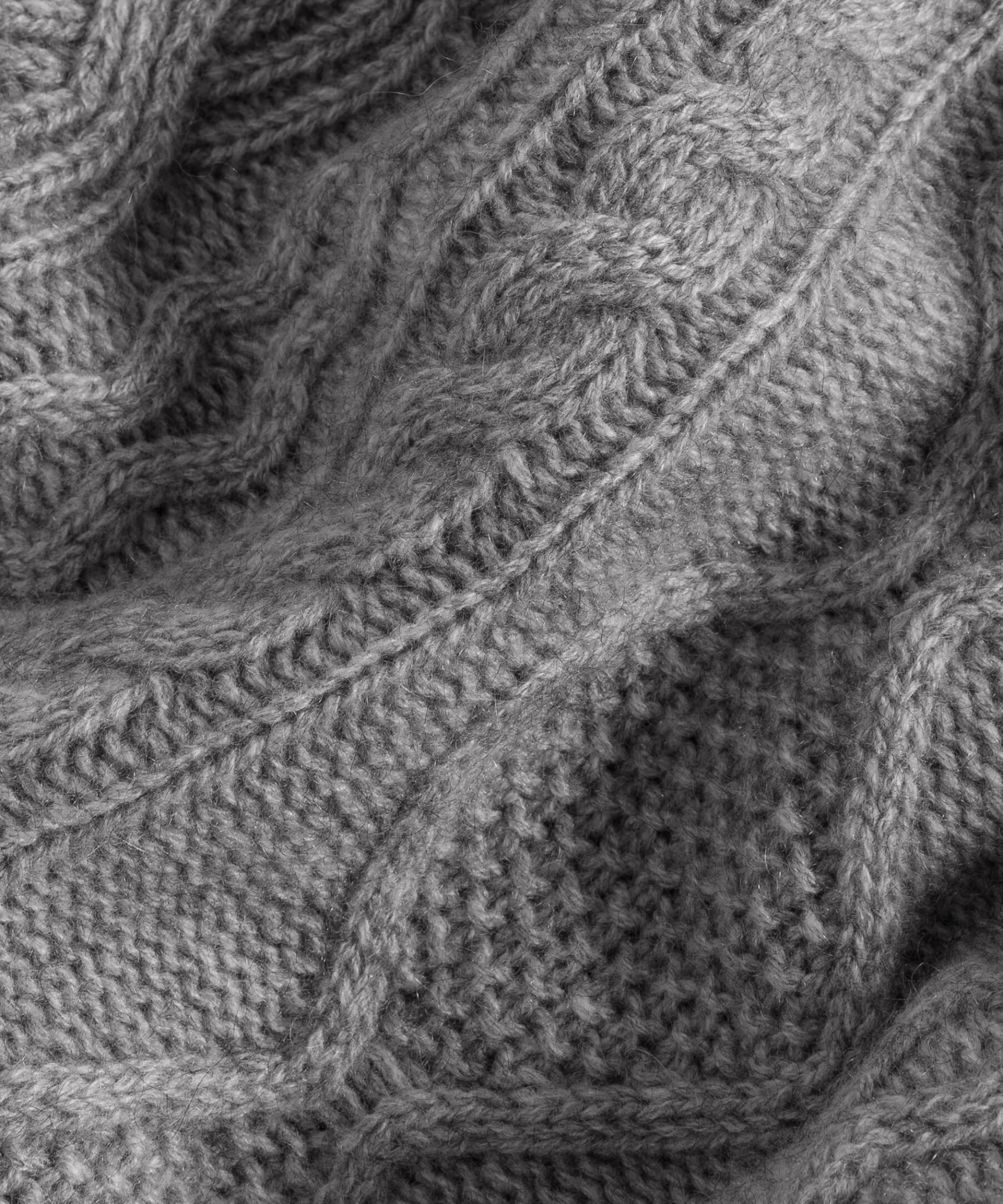 Sale Rodier Pull col roulé torsadé en cachemire gris clair
