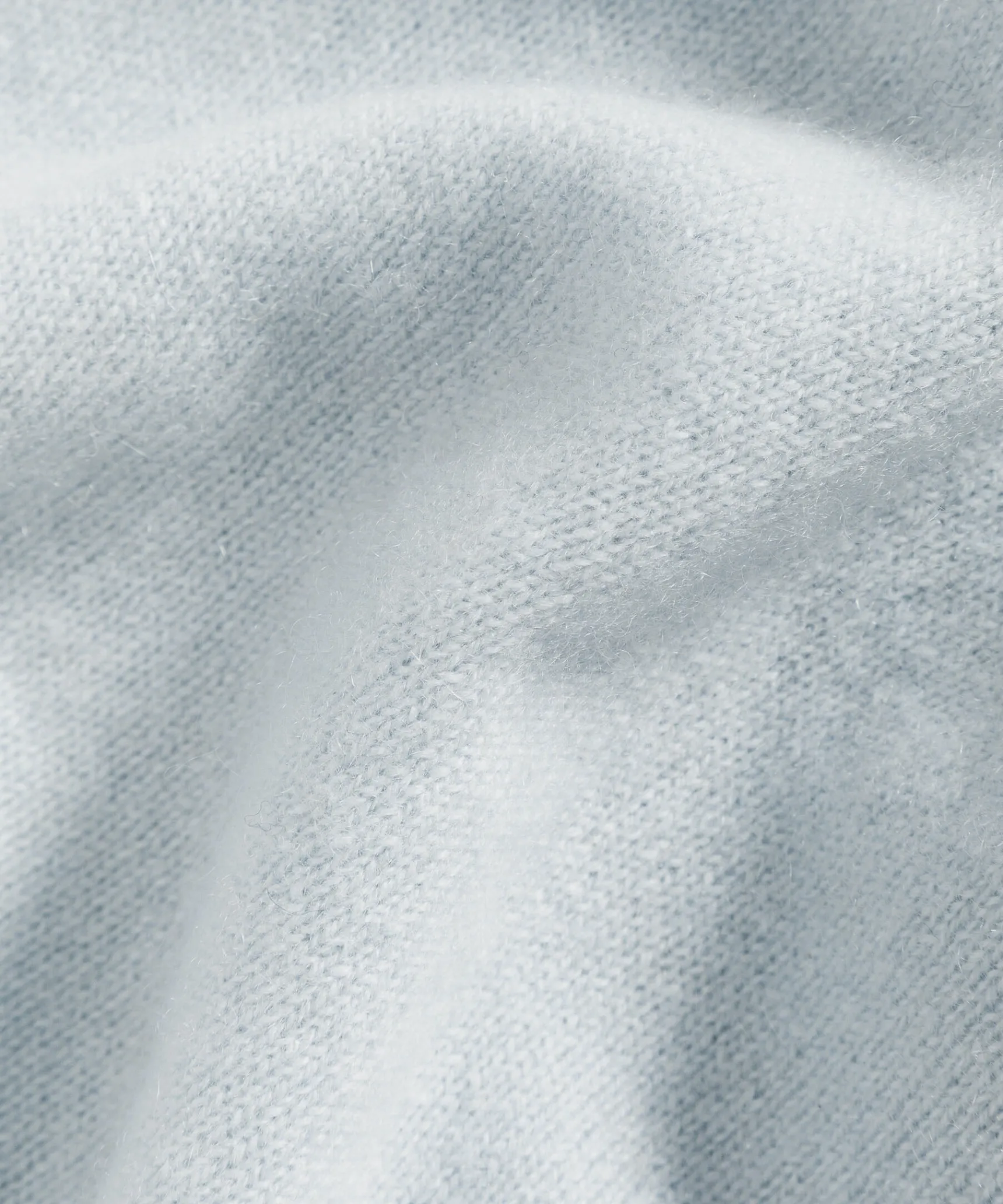New Rodier Pull col tunisien en cachemire bleu ciel