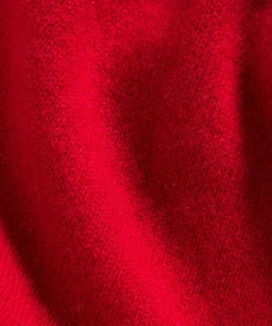 New Rodier Pull col tunisien en cachemire rouge