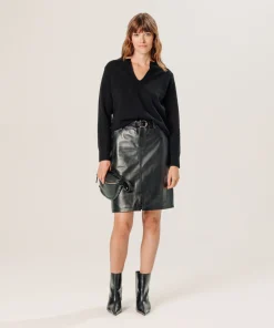 Hot Rodier Pull col tunisien en cachemire noir