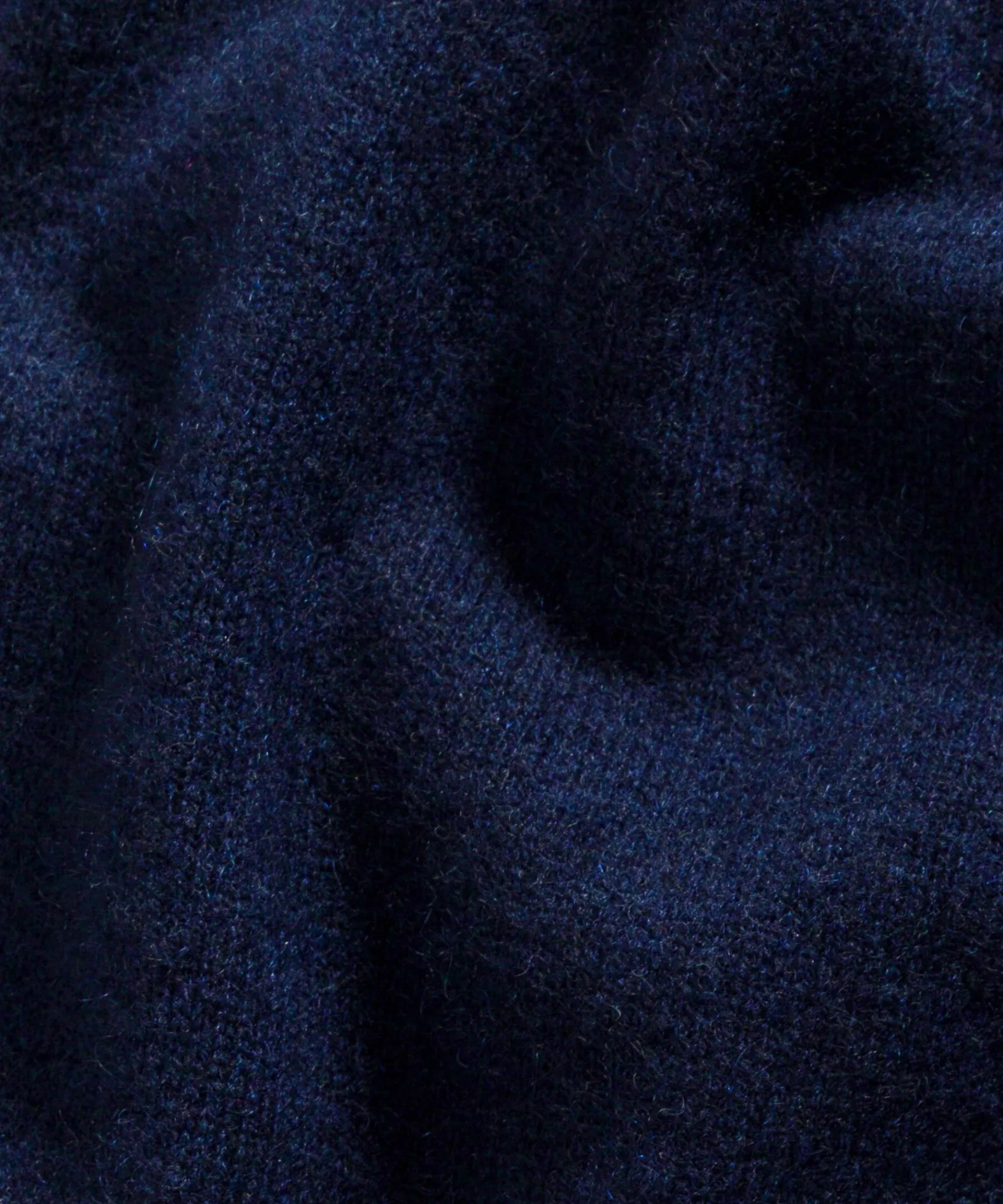 Clearance Rodier Pull col tunisien en cachemire bleu nuit