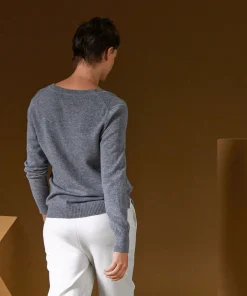 Online Rodier Pull col tunisien en cachemire gris