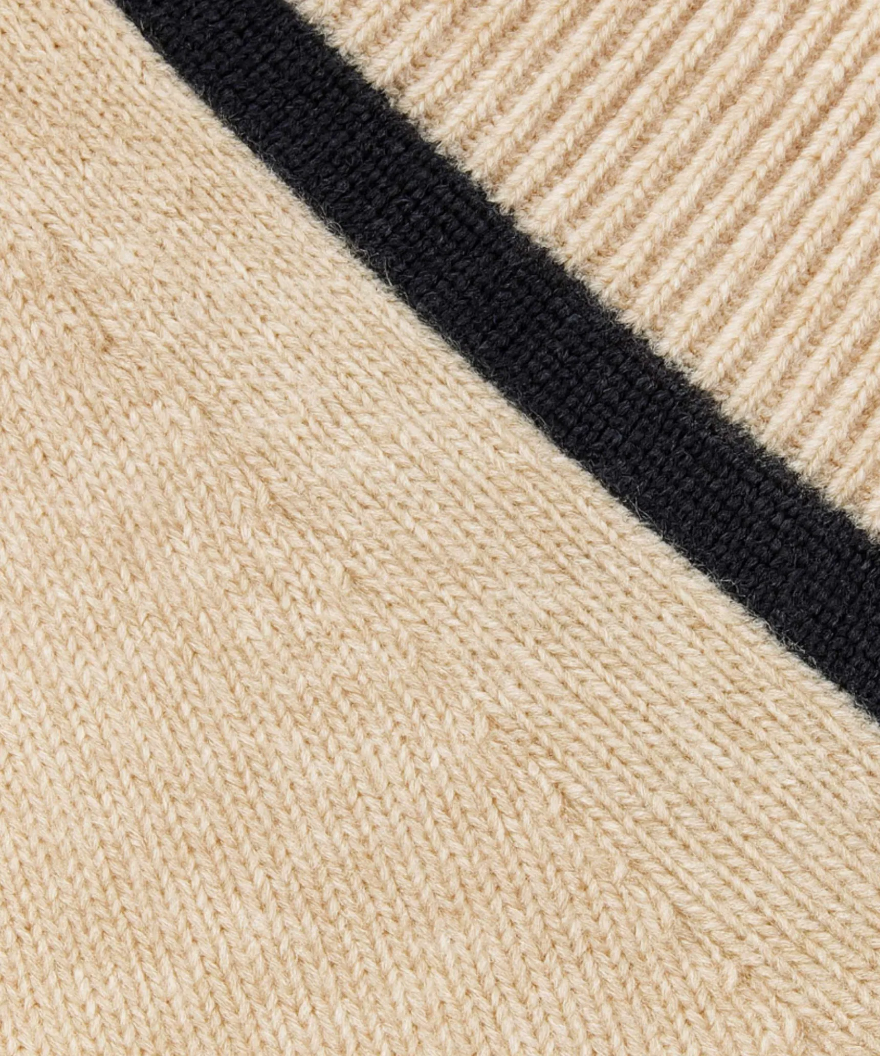 Discount Rodier Pull col V bicolore beige