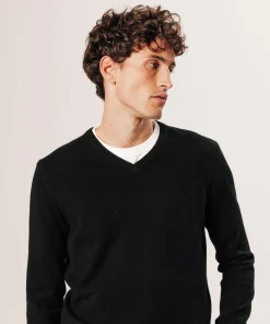 New Rodier Pull col V en cachemire noir
