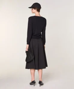 Sale Rodier Pull col V en laine mérinos noir