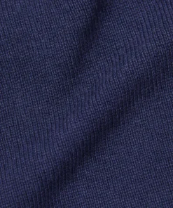 New Rodier Pull col V en maille fine bleu denim