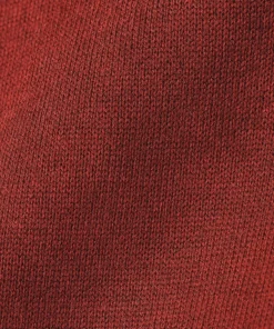 Hot Rodier Pull col V en maille fine rouge brique