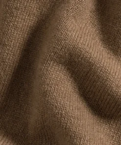 Hot Rodier Pull col V oversize en cachemire marron camel