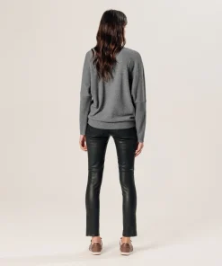 Sale Rodier Pull col V oversize en cachemire gris perle