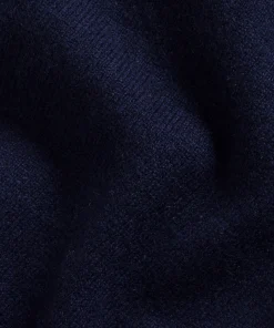 Outlet Rodier Pull col V oversize en cachemire bleu marine