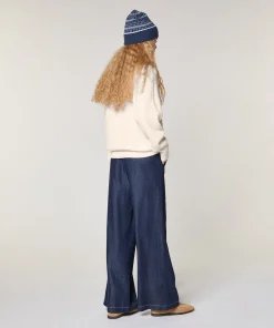 New Rodier Pull col V point fantaisie blanc écru