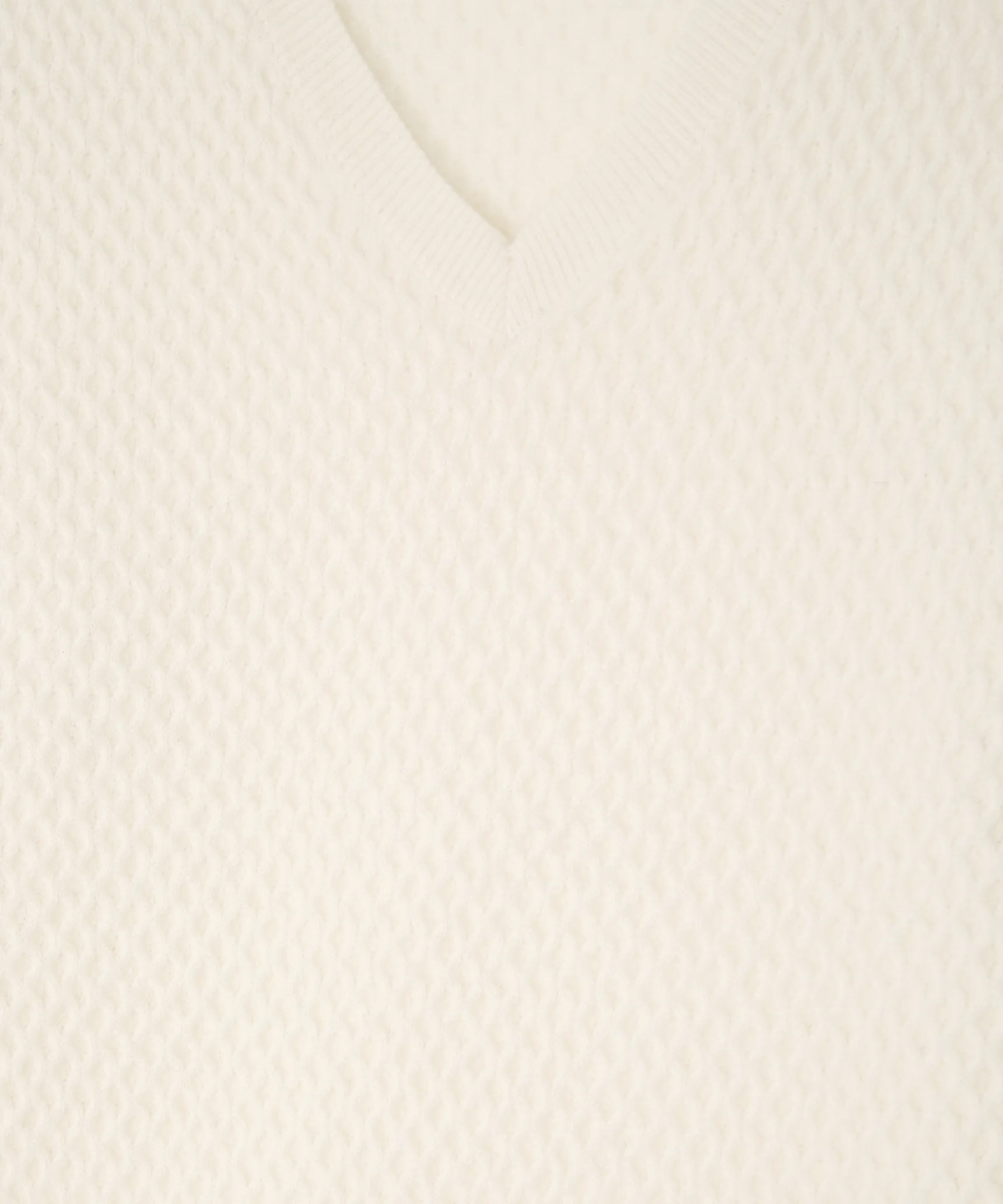 New Rodier Pull col V point fantaisie blanc écru