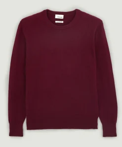Sale Rodier Pull homme col rond en cachemire 2 fils bordeaux