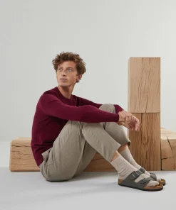 Sale Rodier Pull homme col rond en cachemire 2 fils bordeaux