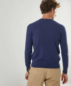Discount Rodier Pull homme col rond en cachemire 2 fils denim