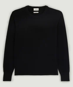 Rodier Pull homme col rond en cachemire 2 fils noir