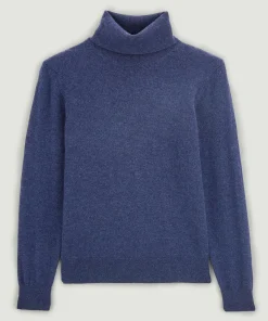 Online Rodier Pull homme col roulé en cachemire 2 fils denim