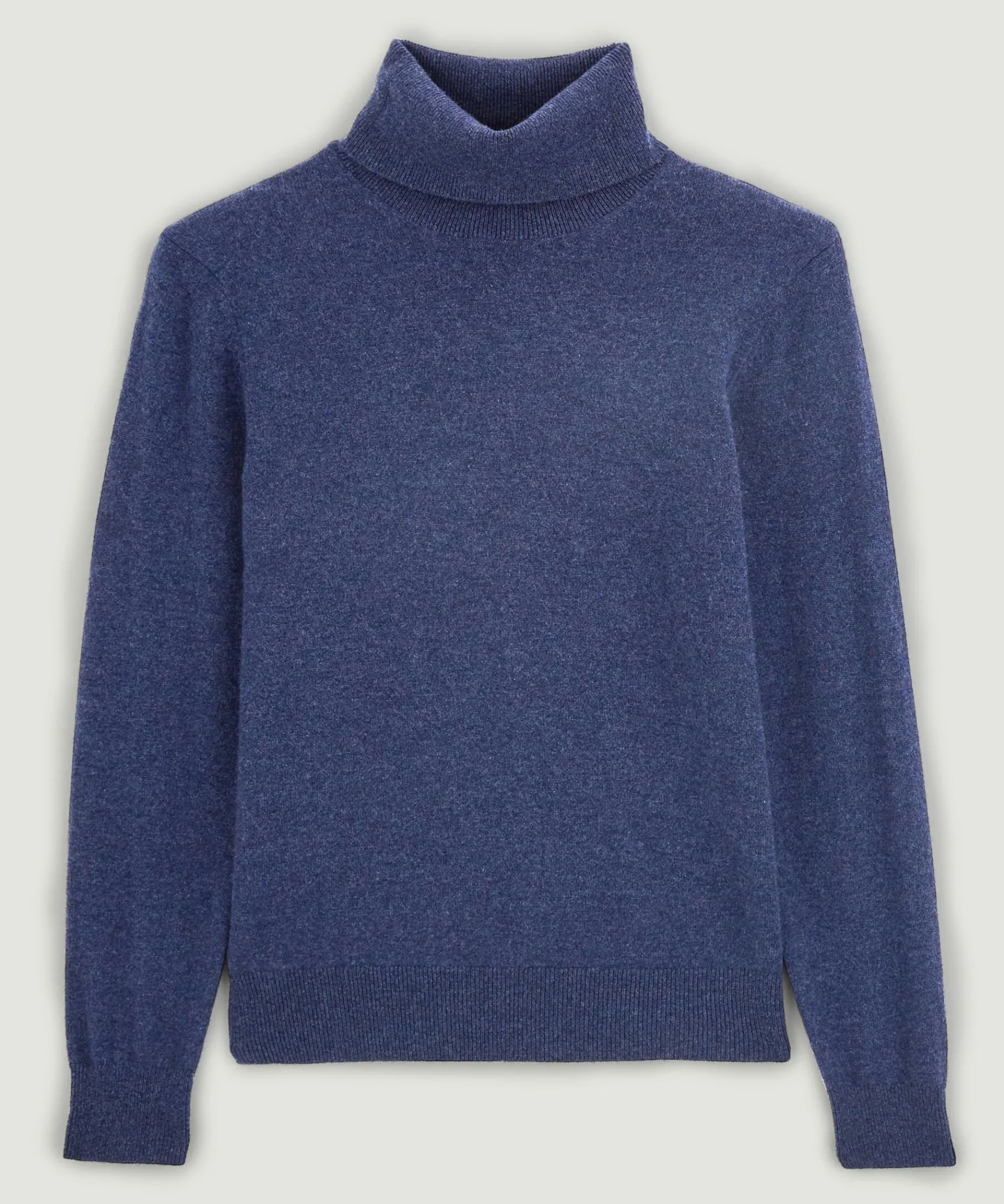 Online Rodier Pull homme col roulé en cachemire 2 fils denim