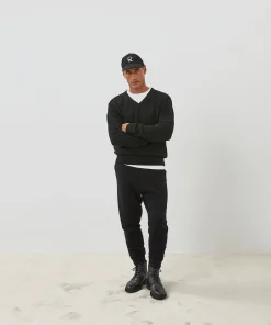 Discount Rodier Pull homme col V cachemire noir